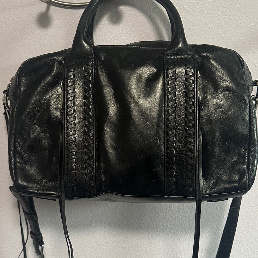 Rebecca Minkoff Vanity Zip Black Leather Satchel - Picture 11 of 16